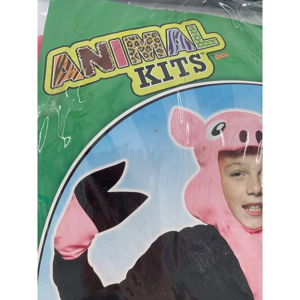 Rasta Imposta Costume Childs Pig Size 7-10 Animal Kits Headpiece Gloves Pink